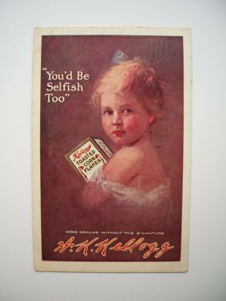 Vintage Advertising Postcard Kellogg 