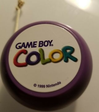 Vintage Nintendo Promotional Game Boy Color Purple Toy Yo - Yo 1999 Rare & Htf