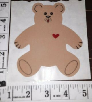 Vintage Stickers,  Personal Expressions,  Huge,  Teddy Bear,  Fuzzy,  1989s