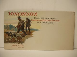 Vintage Winchester Repeating Fire Arms Hunter Dog Graphics Envelope