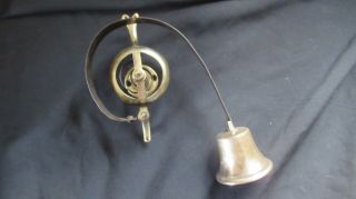 Antique Servants / Butler / Maids Mechanical Brass Door Bell Diameter