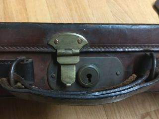 Vintage antique leather English take down shotgun case reloading tool Hawksley 4