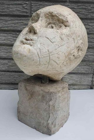 Vtg Mid Century Cranbrook Detroit Folk Art Celestial Moon Face Bust Sculpture