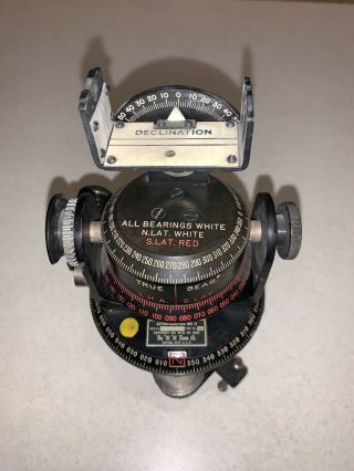 Astro Compass Mk Ii Sperti W Case Mk2 Vtg Antique Wwii