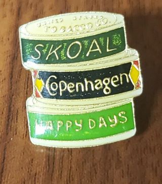 Vintage Skoal Copenhagen Happy Days Hat Pin United States Tobacco Co.  Hat Pin