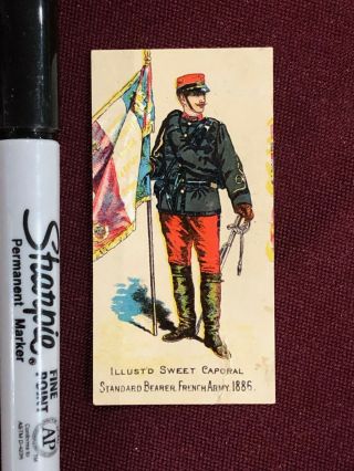 Kinney Illustrated Caporal Military Uniforms Cigarette Tobacco Card French Army