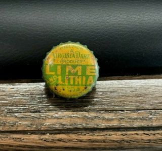 Vintage Virginia Dare Lime & Lithia Cola Soda Pop Beverage Cork Bottle Cap Crown