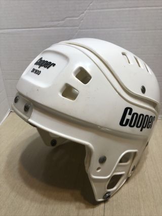 Vintage Cooper White Sk 600 Hockey Helmet Made In Canada