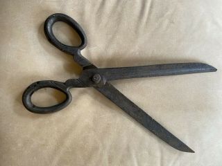 Heavy Large Antique Cast Iron Scissors Tailor Trade Sign