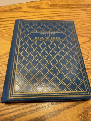 Vintage Valiant Address And Record Book Binder Made In Japan Blue 7 " 5.  5 "