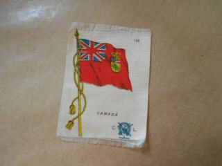1916 Uruguayan Cigarrillos Londres Cigarrette Silk Card Canada Flag