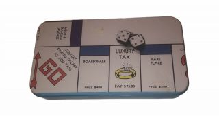 Monopoly Vintage Tin Box 1984 Made In Japan For The Tin Box Company Of America