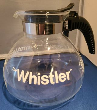 Vintage Gemco The Whistler 8 Cup Glass Coffee Tea Pot