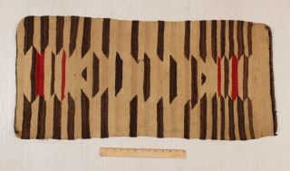 Small Antique Western Early 20thc Navajo American Indian Wool Rug Saddle Blanket