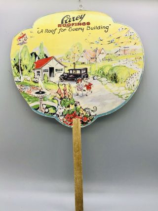 Vintage Hand Fan; Daniels Lumber And Supply Co.  Willoughby,  Ohio - Circa 1930s