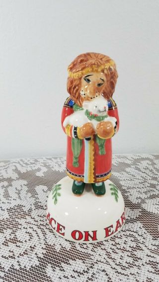 Vintage Charpente Lion And Lamb Figurine Peace On Earth Mary Engelbreit 1995