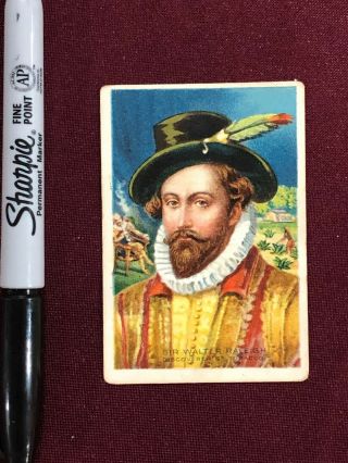 Sir Walter Raleigh Heroes Of History Royal Bengals Litle Cigars Tobacco Card