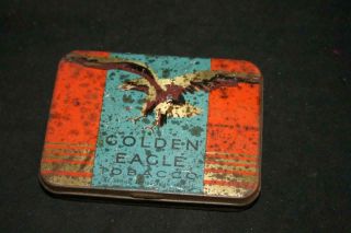 Golden Eagle Tobacco Vintage Advertising Tin In Good Cond