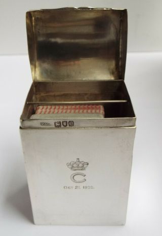 English Antique Late Victorian 1900 Solid Sterling Silver Playing Card Box