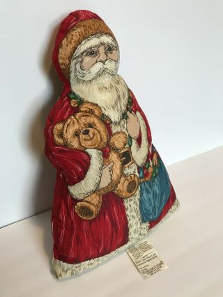 Vintage Santa Claus Christmas Pillow 18 inches Made in the USA 2