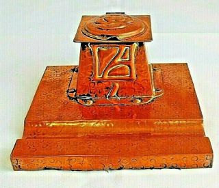Arts And Crafts Nouveau Copper Inkwell Pool Hayle