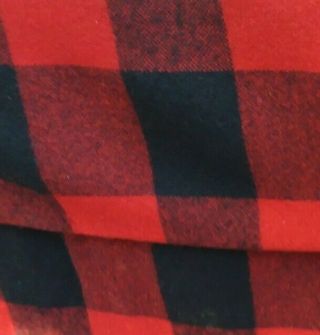 Vintage Marlboro Country Store 56 X 72 Wool Blanket Buffalo Plaid Red Black Usa