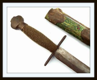 Antique Chinese " Jian " Fighting Short Sword Boxer Rebellion Era