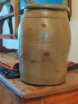 Large Antique 2 Gallon “New Geneva” Stoneware Crock Jar Cobalt Blue Decoration 4