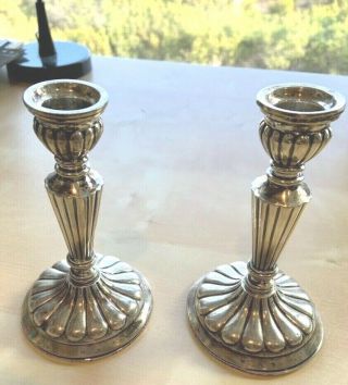 18th Century Dutch Silver Candleholders From Maastricht
