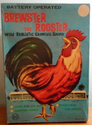 Vintage Brewster The Rooster By Marx With Box J - 9622