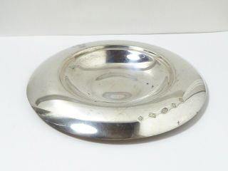 Heavy Solid Silver Pin Dish Hallmarked London 15cm Diameter 242 G Not Scrap