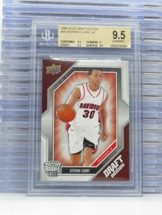 2009 - 10 Ud Draft Edition Stephen Curry Sp Rookie 34 Bgs 9.  5 Warriors (80) Y70