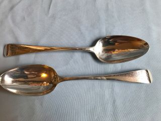 Sterling Silver Serving Spoons London 1790 George Iii