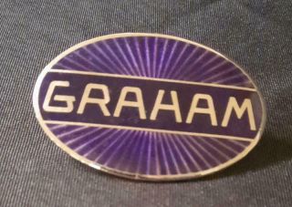 Graham Automobile Radiator Badge Car Truck Emblem Hood Ornament Sign