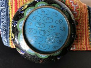 Old Chinese Cosamine Yellow Dragon Bronze / Brass Bowl …beautiful display piece. 3