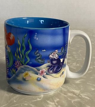 Vintage Walt Disney ' s The Little Mermaid Coffee Mug Ariel Sebastian 1989 2