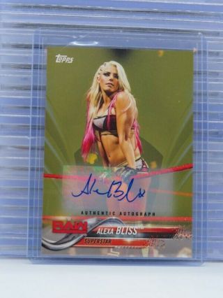 2018 Topps Wwe Raw Alexa Bliss Gold Auto Autograph 02/10 Y23