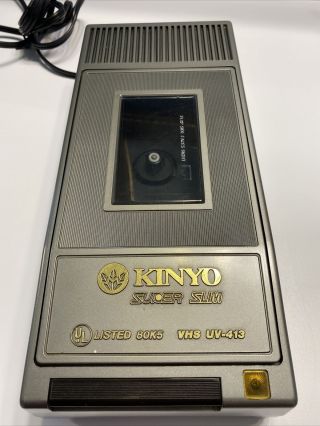 Vintage Kinyo Slim Vhs Tape Rewinder Model Uv - 413