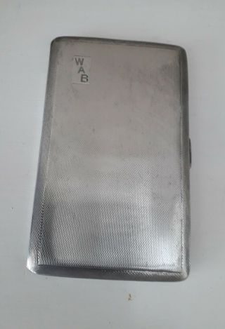 Vintage Sterling Silver Cigarette Case - 1940s.  220 grams. 3
