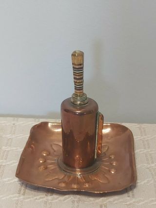 Antique Arts And Crafts Newlyn Copper Table Striker Lighter