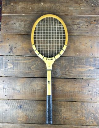 Pancho Gonzales Vintage Spalding Wooden Tennis Racket Wood Racquet