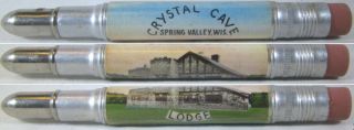 Restored Vintage Bullet Pencil - Crystal Cave Lodge - Spring Valley,  Wi Ef - 1372