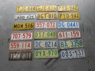 A Selection Of 31 All Different Australian License Plates.  02 Auslp31
