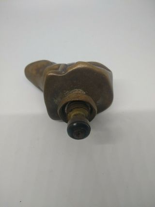 Antique Vintage Brass Bronze Water Faucet Spigot Figural Frog Handle 2