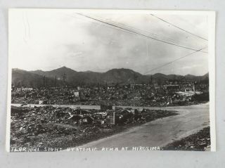 Vintage Photo Print Destruction At Hiroshima Terrible Sight By Atomic Bomb Japan