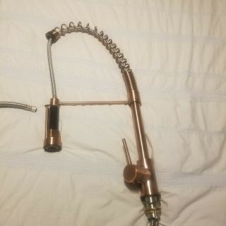 Asaro Kitchen Faucet With Pull Down Spring Spout Antique Copper Gently