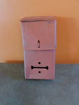 Vintage P N Co Fulton Ill Wall Mount Mailbox Metal Mail Box Hasp Lock