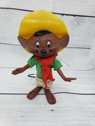 Vintage Speedy Gonzales Dakin Rubber Figure Toy 1970s Looney Tunes