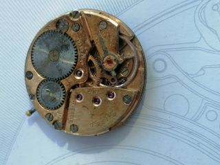 1962 Omega 268 Hand Wind Movement With Dial.  For Parts/restore.
