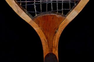 Vintage Antique 1900 Wood Tennis Racket No Maker Name No Model Name 3